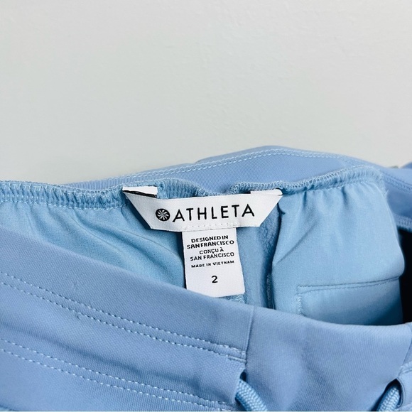 ATHLETA solstice quilted blue joggers size 2 - Picture 6 of 9